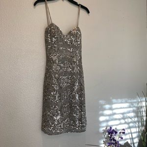 Strapless Sequin Dress